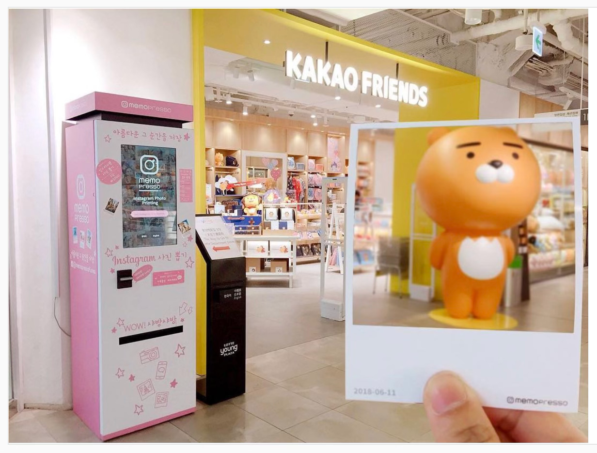 Memopresso at Kakao Friends store